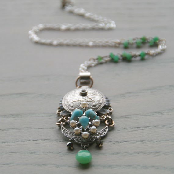 Vintage Silver Coin Necklace 2