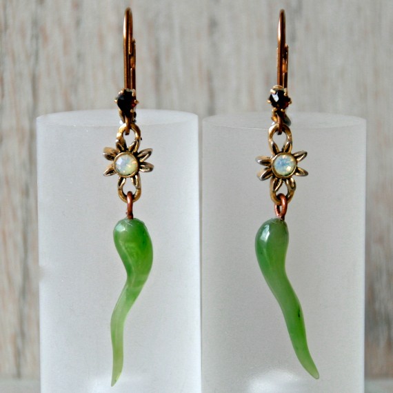 Jade Sunburst Earrings