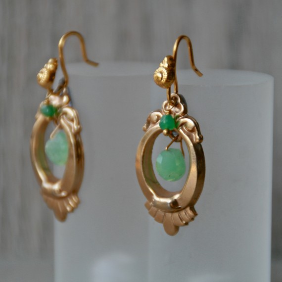 Golden Green Dream Earrings
