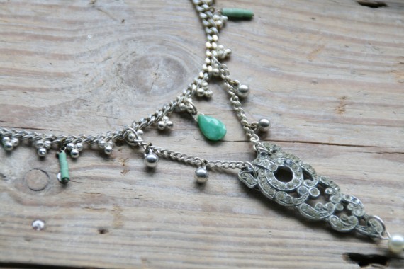 Emerald Queen Art Deco Gatsby Boho Necklace