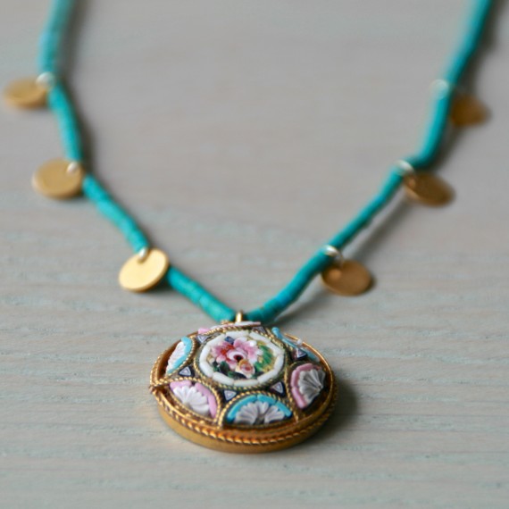Turquoise Charm Necklace