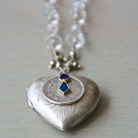 Large Engraved Vintage Silver Locket