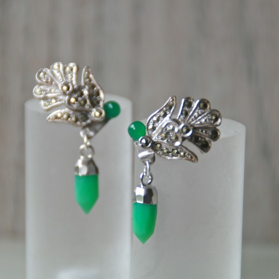 Silver Vintage Drop Earrings