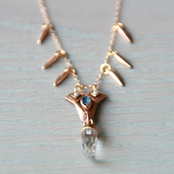 Delicate Quartz Crystal Necklace