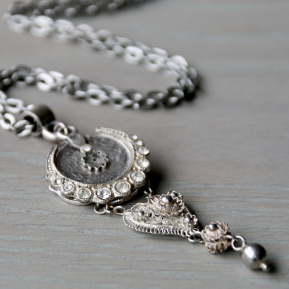 Silver Vintage Coin Necklace