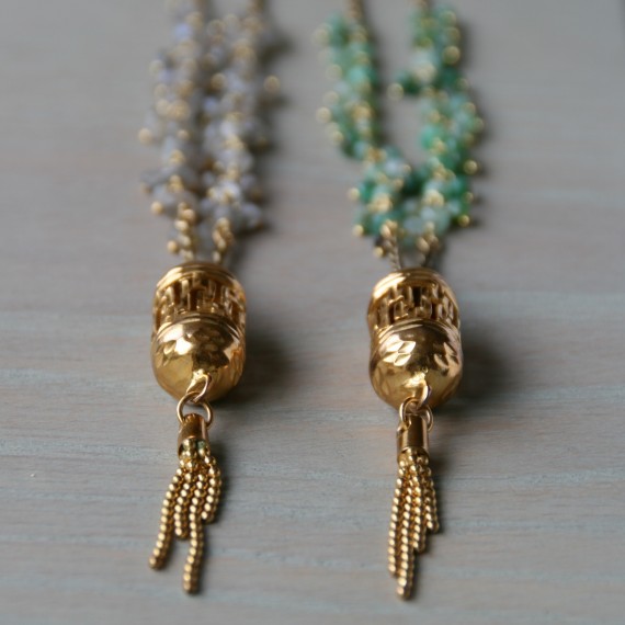 Gemstone And Golden Tassel