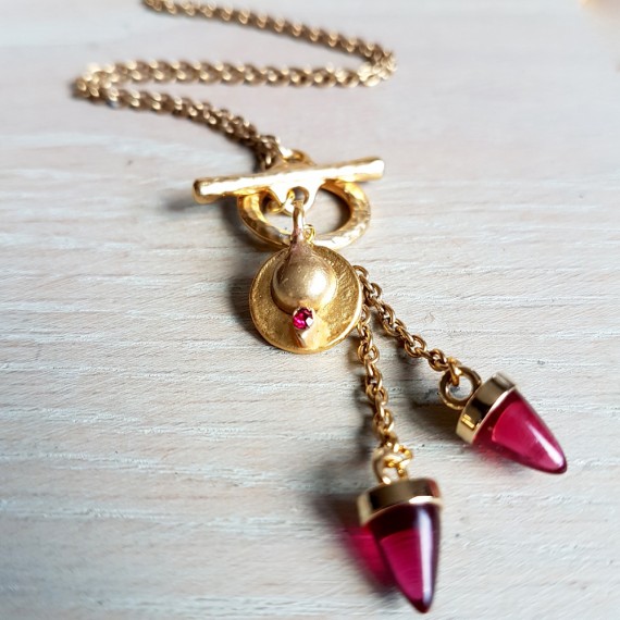 Ruby Red Charm Necklace