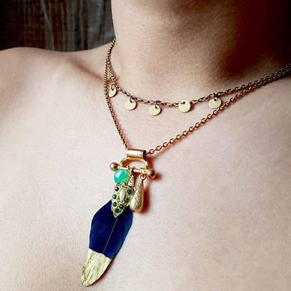 Bohemian Ornate Feather Necklace