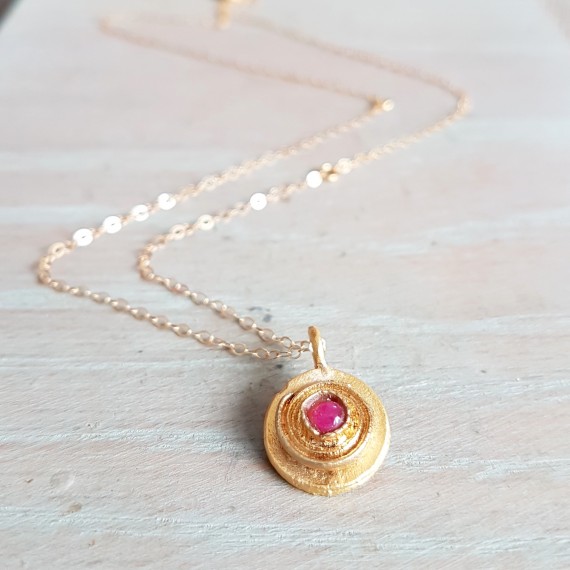 Gold Plated Sunset Drop Necklace
