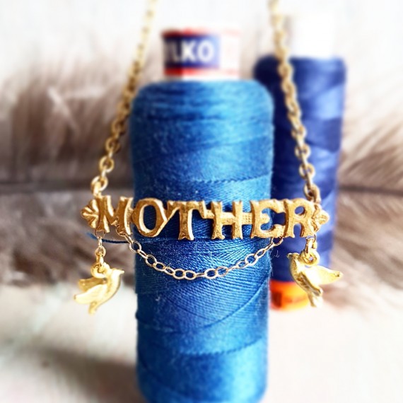 Mother Goldtone Necklace
