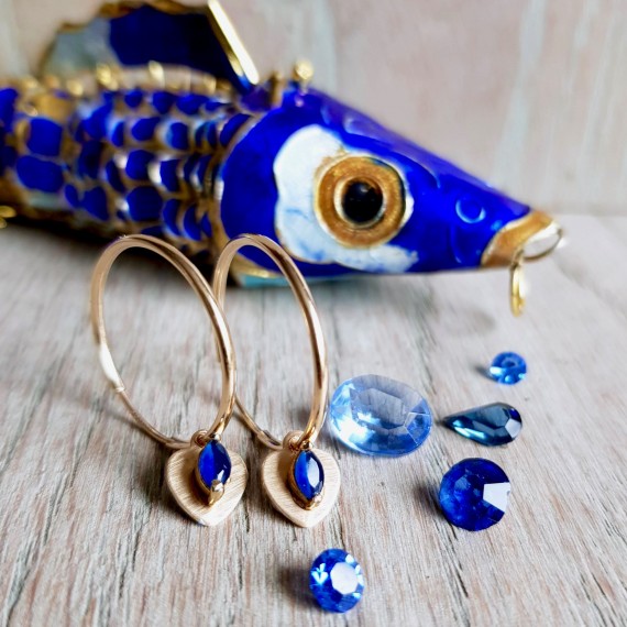 Moroccan Sky Gold Hoops
