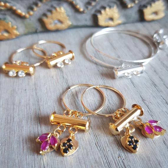Night Blossom Hoops