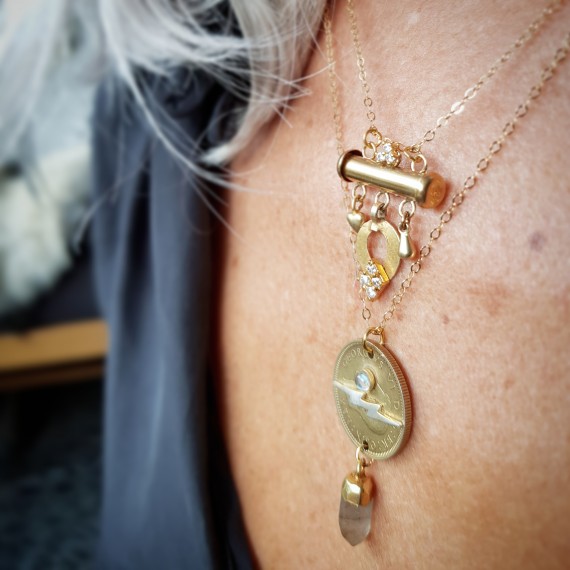 Golden Light Charm Necklace