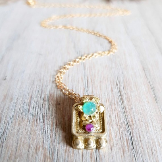 Little Wanderlust Gem Charm Necklace 2.