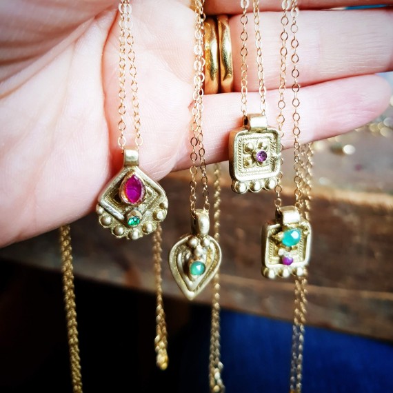 Little Wanderlust Gem Charm Necklace 3.