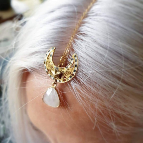 Night Moon Moonstone Necklace