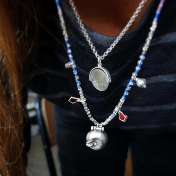 Forbidden Fruit Silver Charm Necklace