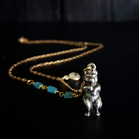 Bashful Bear Charm Pendant