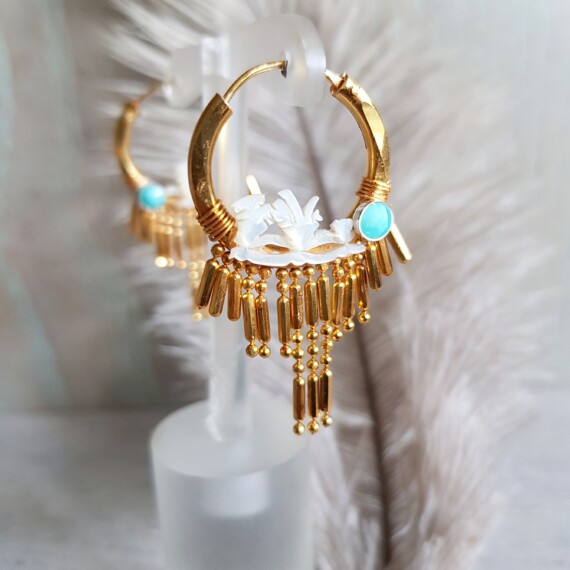 Golden Glow Hoops