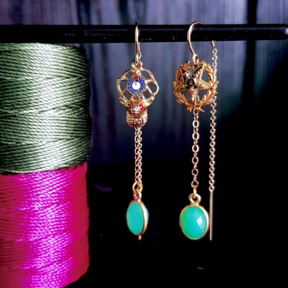 Striking Star And Delicate Deer Earrings
