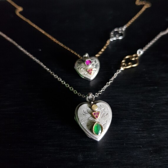 Floating Heart Vintage Locket