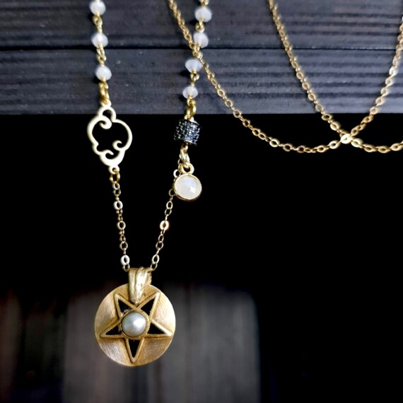 Midnight Star Vintage Charm Necklace