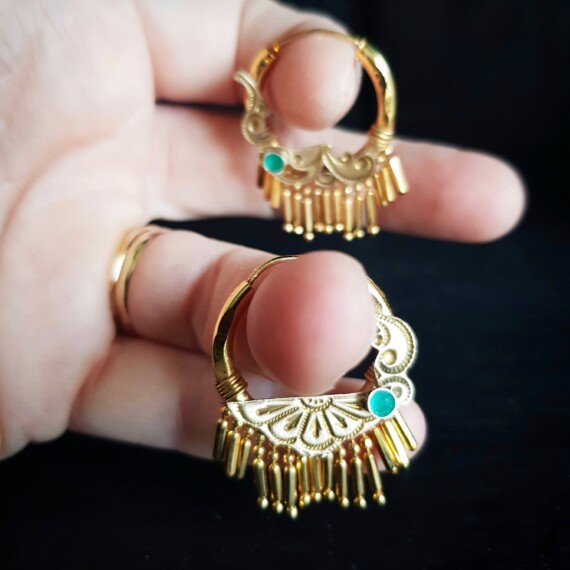 Golden Glow Hoops(b)