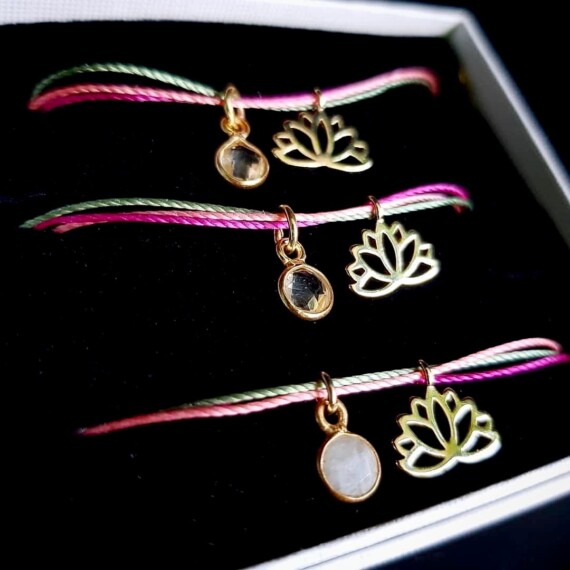 Vibrant Lotus charm Necklace/Bracelet
