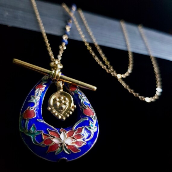 Colbalt Tears Necklace
