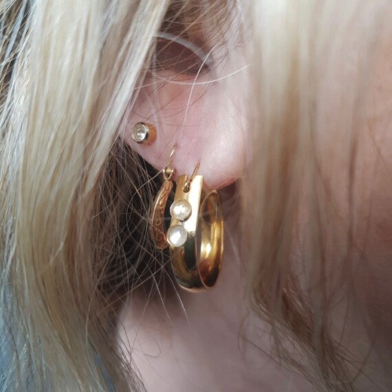Golden Moon – Hoop Earrings