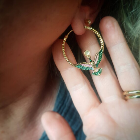 Spread Your Wings Pinky Pie – Limited Edition Bird hoop Earrings