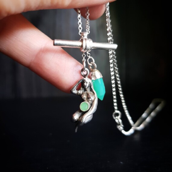 Queen of The Sea Vintage Charm Necklace