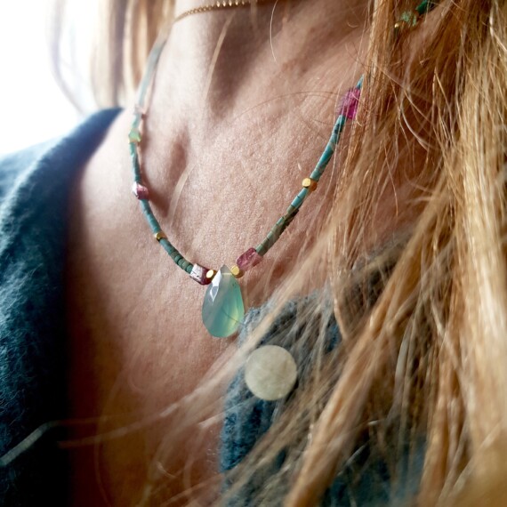 Balancing The Sun Turquoise Necklace
