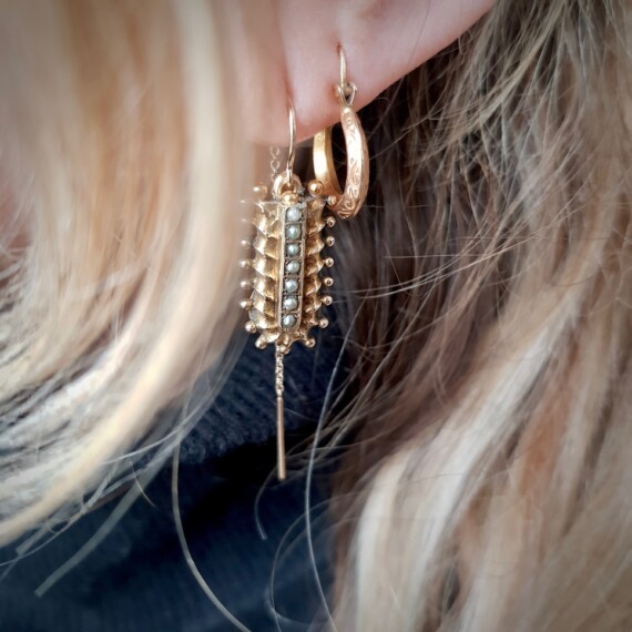 Golden Tears Mismatched earrings
