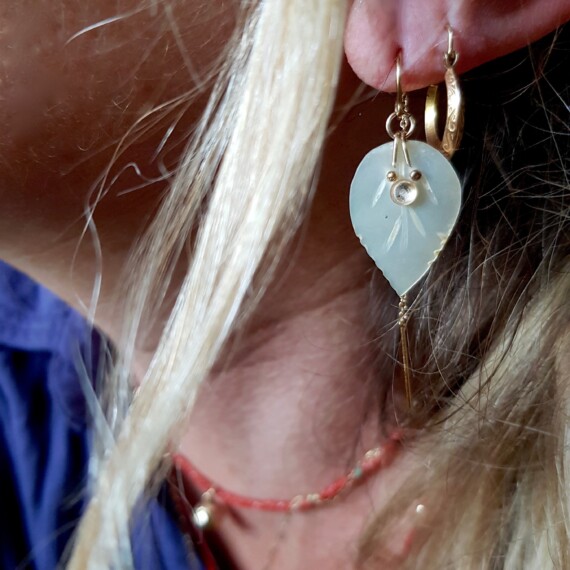 Moon Leaf Earrings