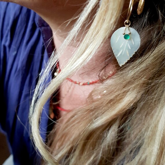 Ray Of Light Leaf Earrings