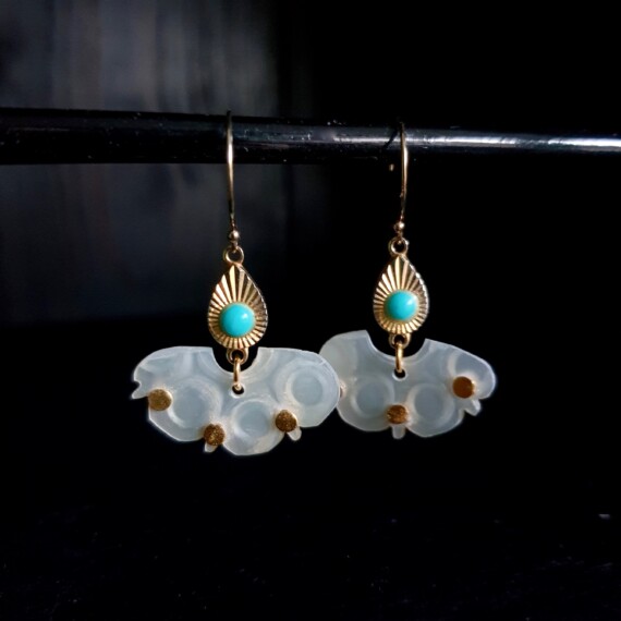 Little Fluffy Turquoise Clouds Earrings