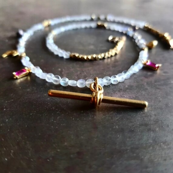 Dark Moon T-bar necklace