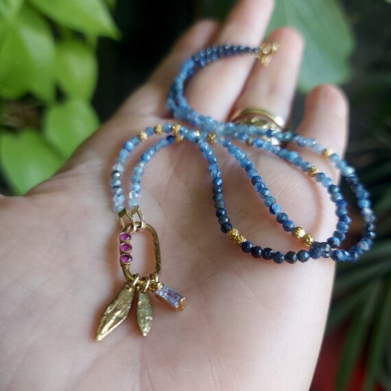 Little Blue Beaded Necklace